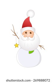Santa Snowman Vector Illustration