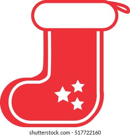 Santa sock icon