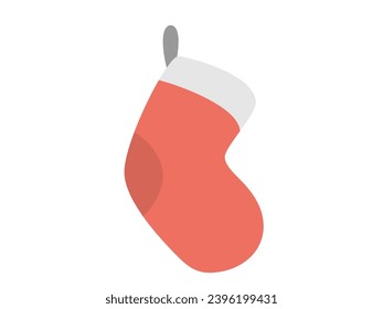 Santa Socks Christmas elements Icon. Colourful flat vector illustration .