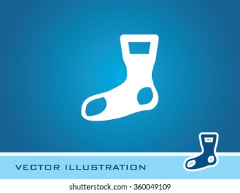 Santa Socks icon. Eps-10.