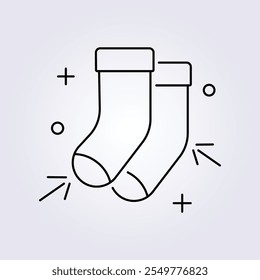 santa socks icon vector illustration design, template element xmas symbol sticker design