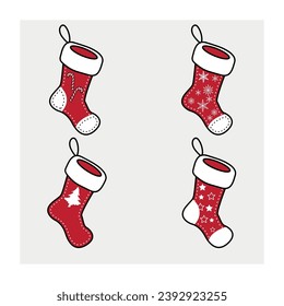 Santa socks with winter design