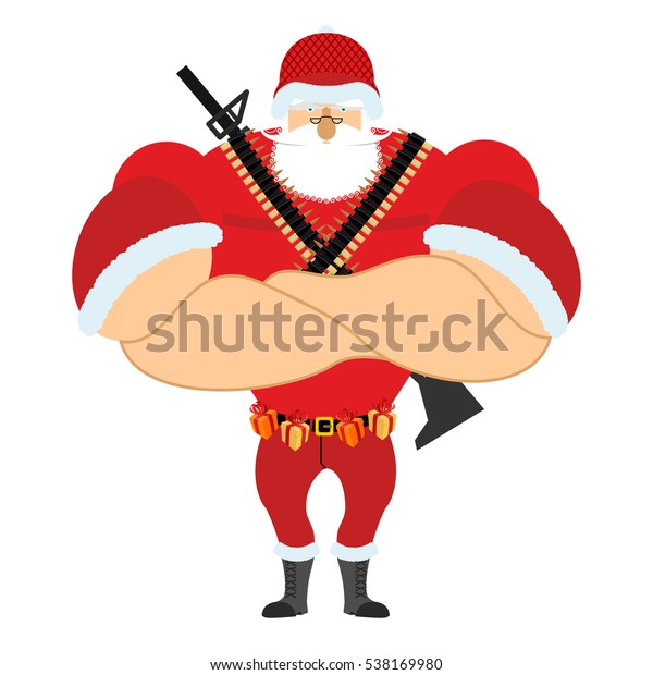 Santa Soldier Veteran Ammunition Army Claus Stock Vector (Royalty Free ...