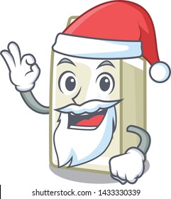 Santa soy milk poured in cartoon glass