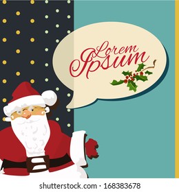 Santa and a speech bubble