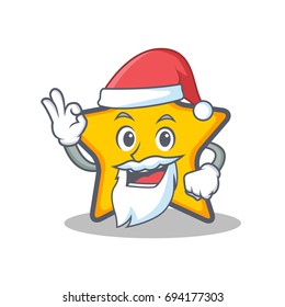 Santa star character cartoon style