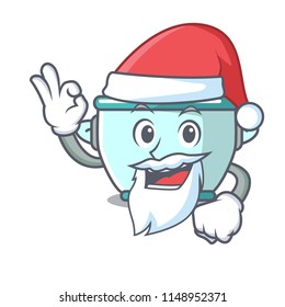 Santa steel pot mascot cartoon