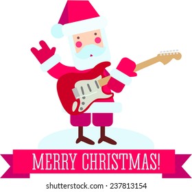 Santa with Stratocaster