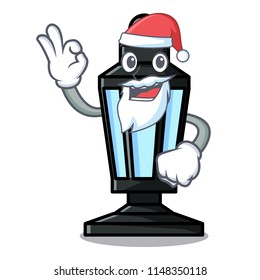Santa street lamp mascot cartoon