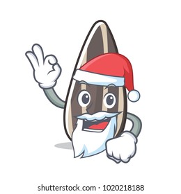 Santa sunflower seed mascot cartoon