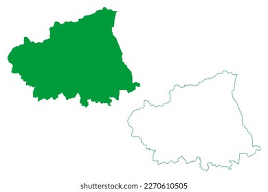 Santa Teresa municipality (Espírito Santo state, Municipalities of Brazil, Federative Republic of Brazil) map vector illustration, scribble sketch Santa Teresa map