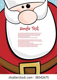 Santa with text area in his beard -  sample text easily removed