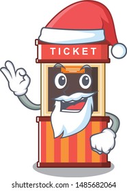 Santa ticket booth in the character door