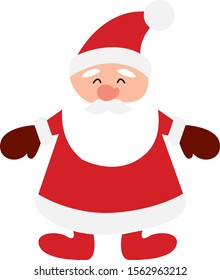 Santa toy, illustration, vector on white background.