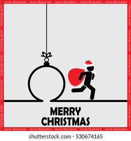 santa, toy vector icon eps10.
