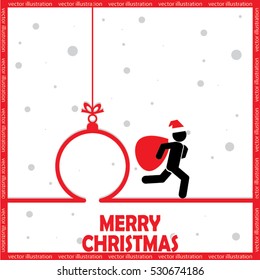 santa, toy vector icon eps10.