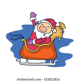 Santa with train Christmas character