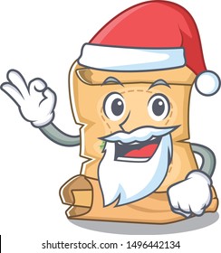 Santa treasure map isolated with the cartoon