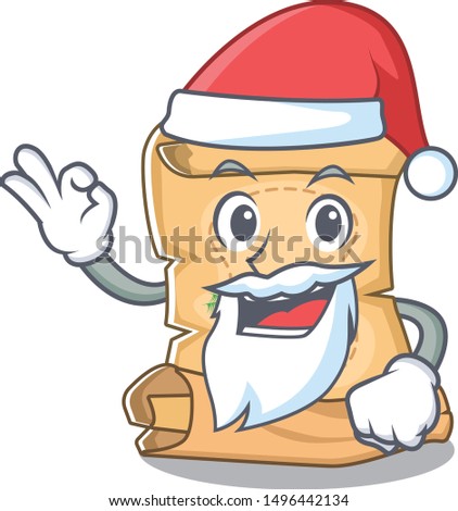 Santa treasure map isolated with the cartoon