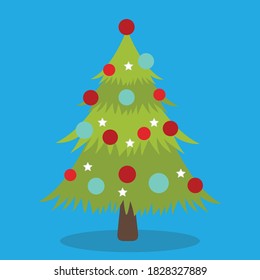 ilustración vectorial de diseño de árbol santa