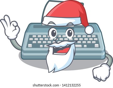 Santa typewriter in the a mascot closet