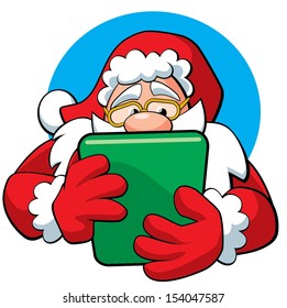 Santa Using Tablet Device