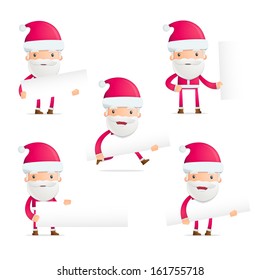 Santa in various poses