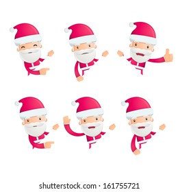 Santa in various poses