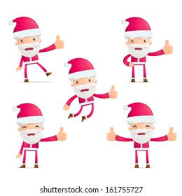 Santa in various poses