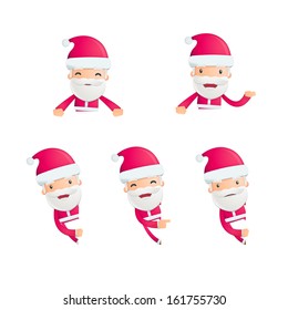Santa in various poses