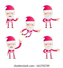 Santa in various poses