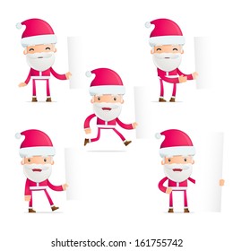 Santa in various poses