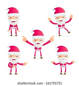 Santa in various poses