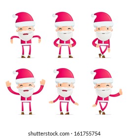Santa in various poses