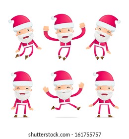 Santa in various poses