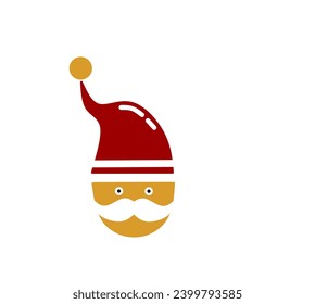 Santa in vector art: red suit, white beard, festive charm. Ideal for holiday designs, capturing the iconic Christmas spirit.