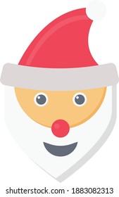 icono plano de color de vector santa