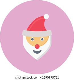 santa vector colour flat icon