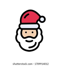 Santa vector flat color icon 