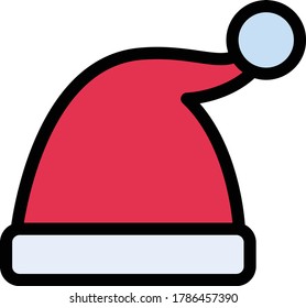 Icono de color plano del vector Santa