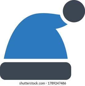 Santa vector glyph color icon 