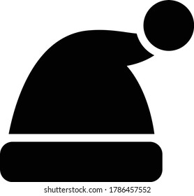 Santa vector glyph flat icon 