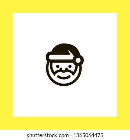 santa vector icon. flat design