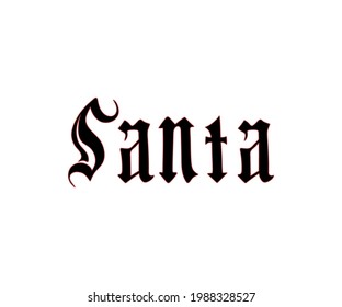 Santa vector illustration. vector black plus outline santa