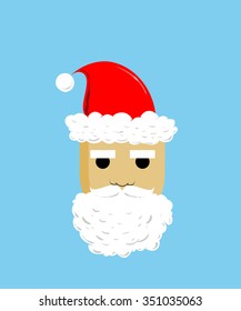 santa vector illustration blue
