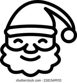 Santa Vector illustration on a transparent background.Premium quality symmbols.Stroke vector icon for concept and graphic design.