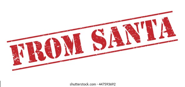 from santa vector stamp on white background