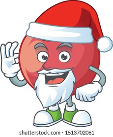 Santa velvet apple mascot on white background.