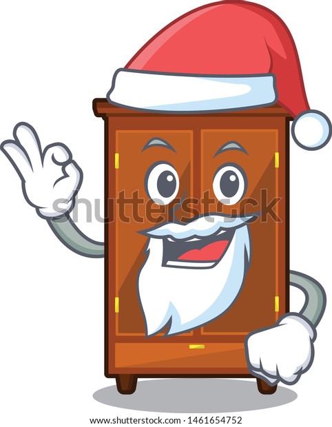 Santa Wardrobe Next Cartoon Chair Stock Vector Royalty Free