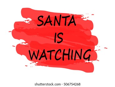 santa is watching vector card